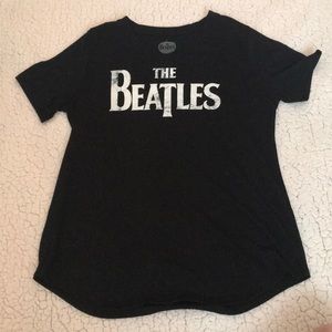 black The Beatles v neck shirt